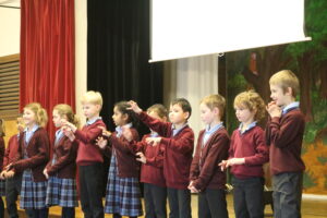 Pre Prep children performing assembly